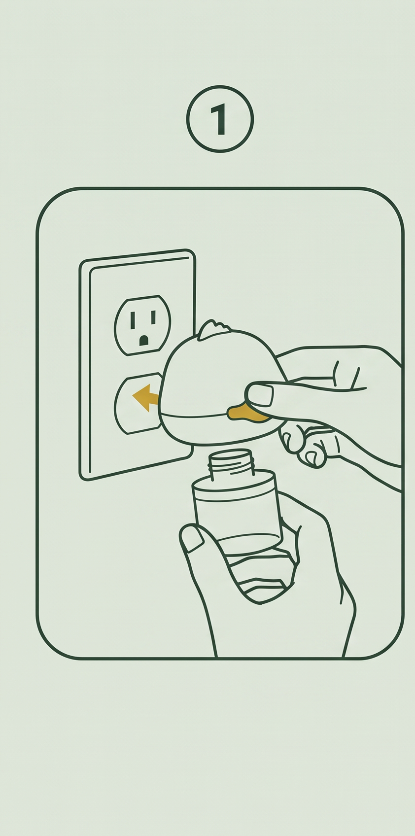 Unplugging the unit and removing the empty vial